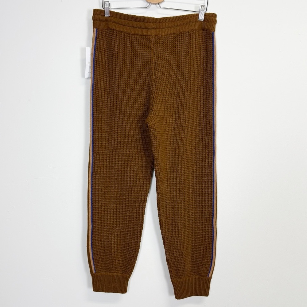 Spiritual Gangster Waffle Jogger Pants Womens Large Brown Knit High Rise - Picture 2 of 13